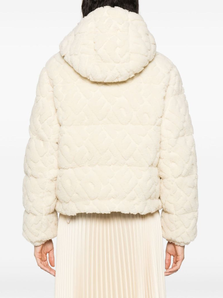 Neutral Ff-pattern Fleece Ski Jacket