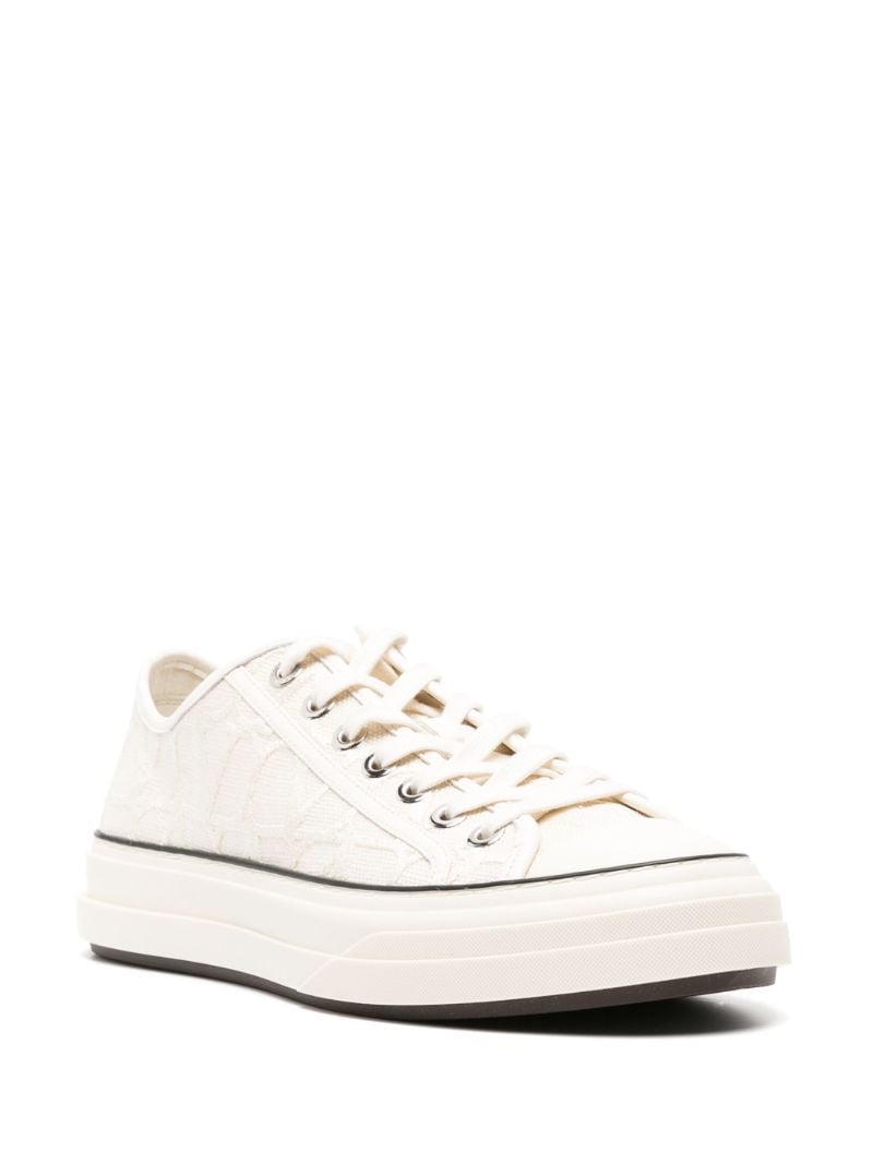 White Totaloop Toile Iconographe Low-top Sneakers