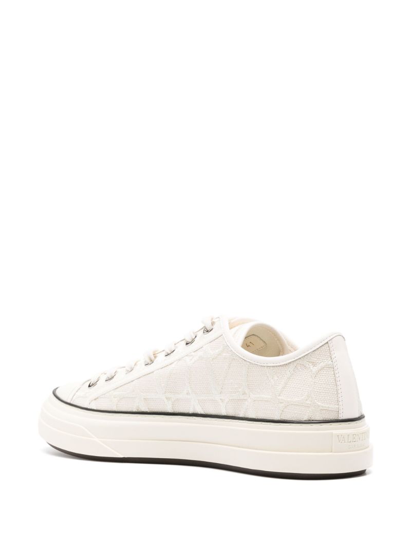 White Totaloop Toile Iconographe Low-top Sneakers