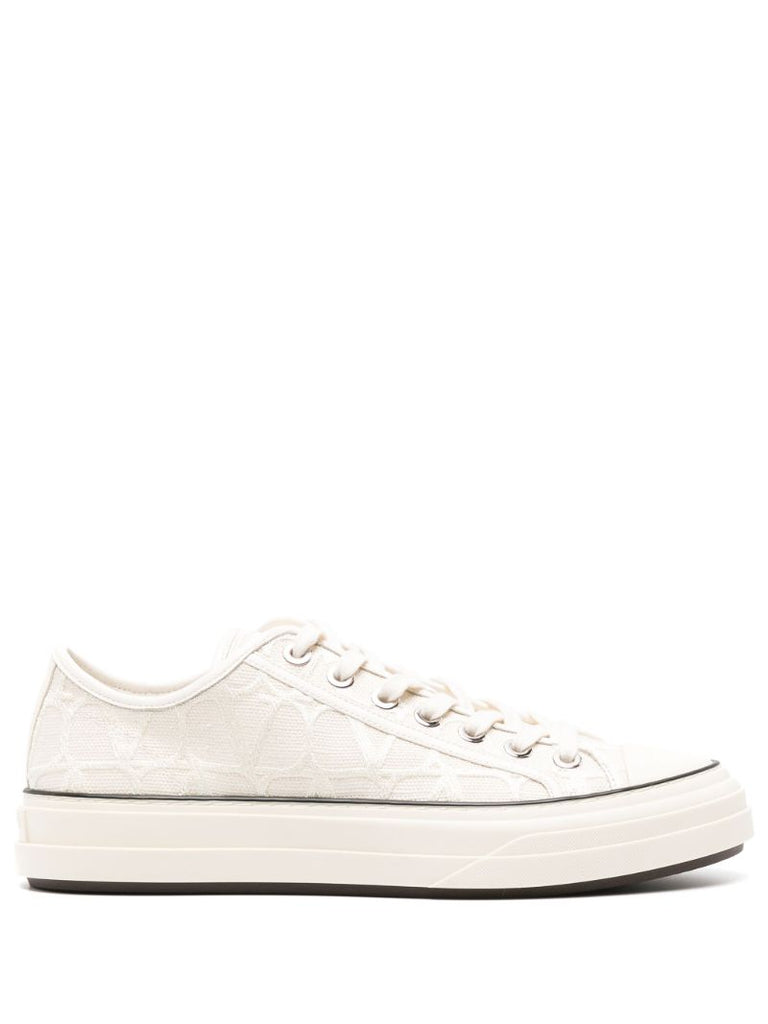 White Totaloop Toile Iconographe Low-top Sneakers