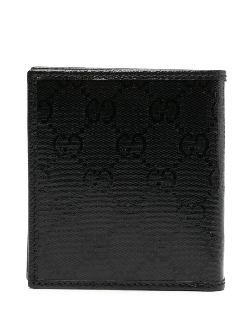 Black Gg Crystal Bi-fold Wallet