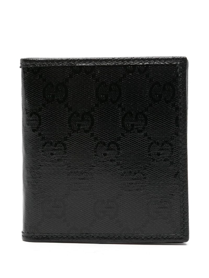 Black Gg Crystal Bi-fold Wallet