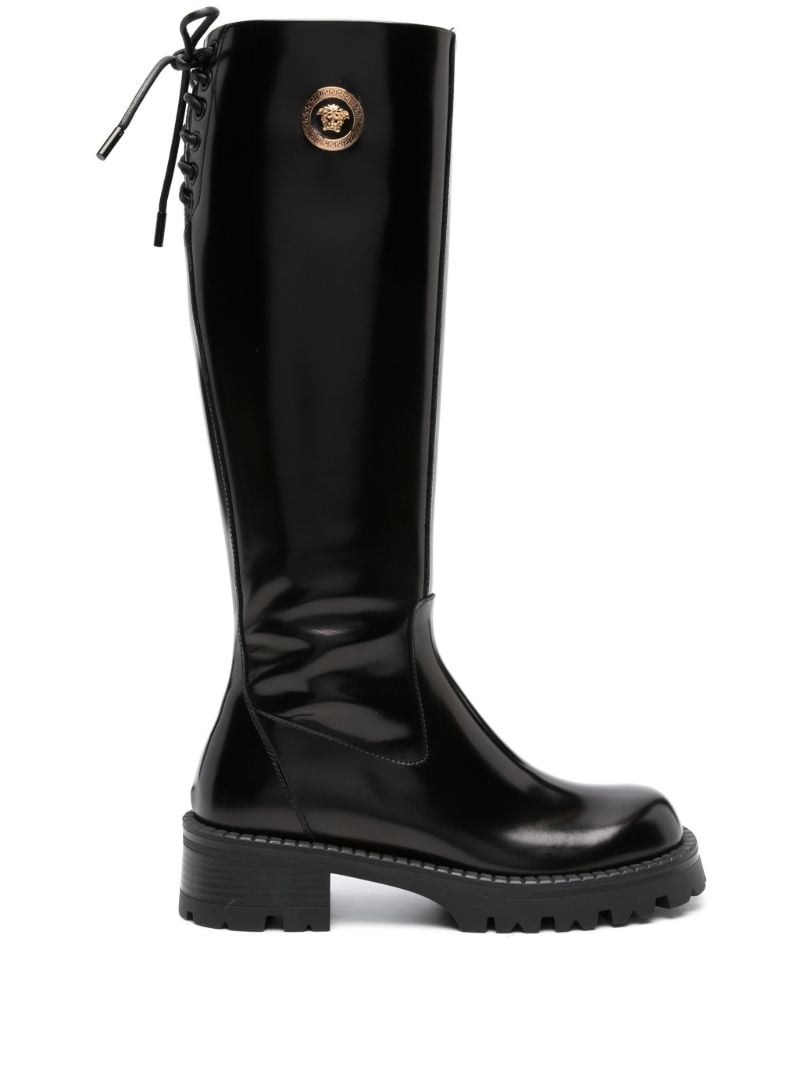 Black Vagabond Knee High Leather Boots