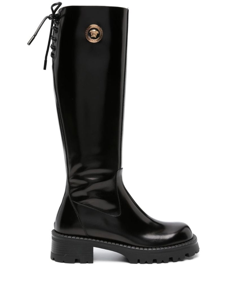 Black Vagabond Knee High Leather Boots
