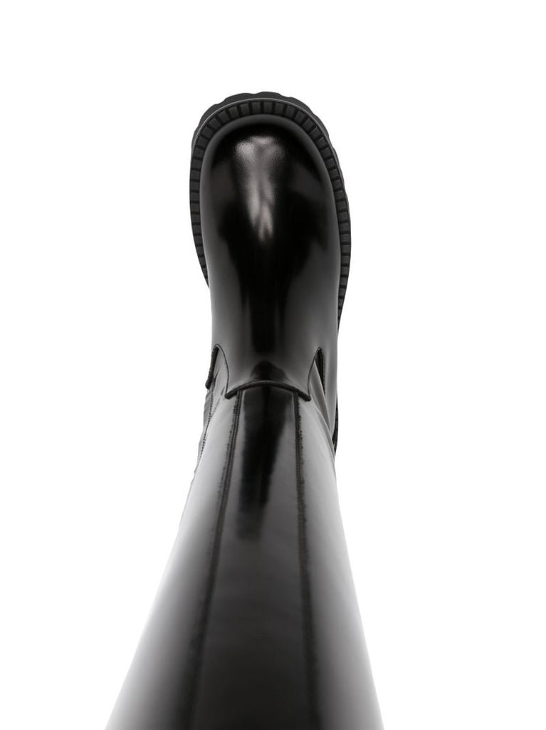 Black Vagabond Knee High Leather Boots