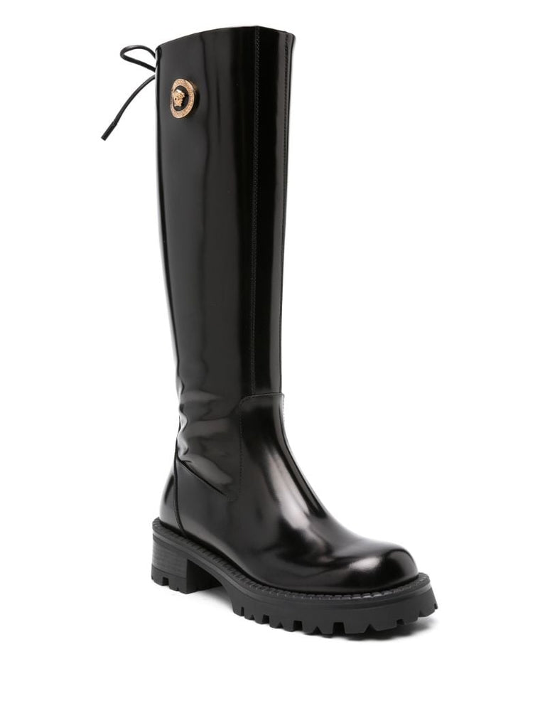 Black Vagabond Knee High Leather Boots
