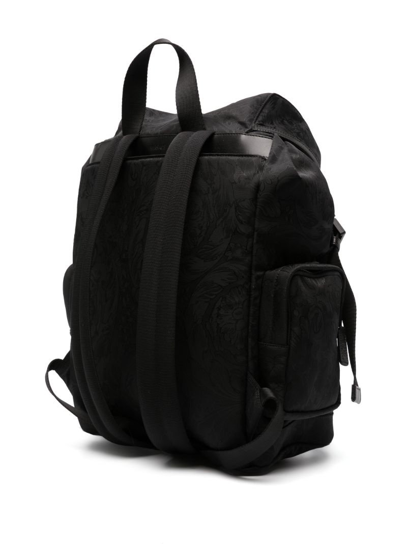 Black Neo Nylon Jacquard Backpack