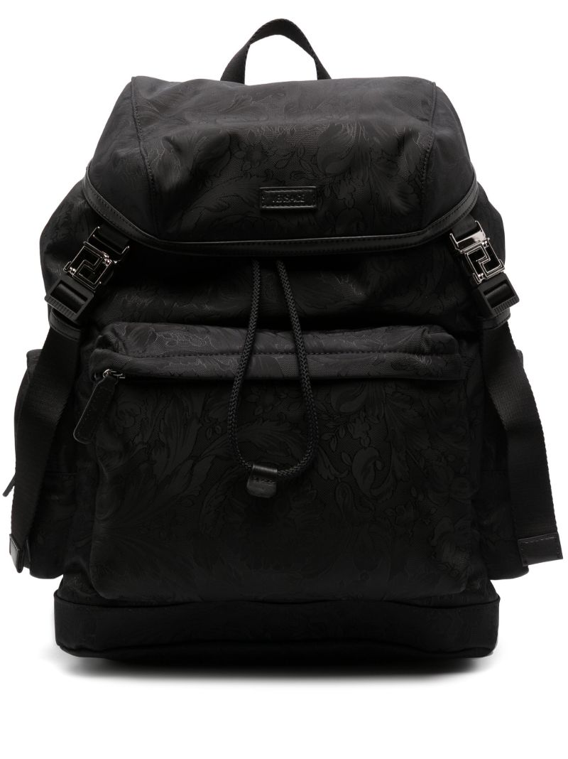 Black Neo Nylon Jacquard Backpack