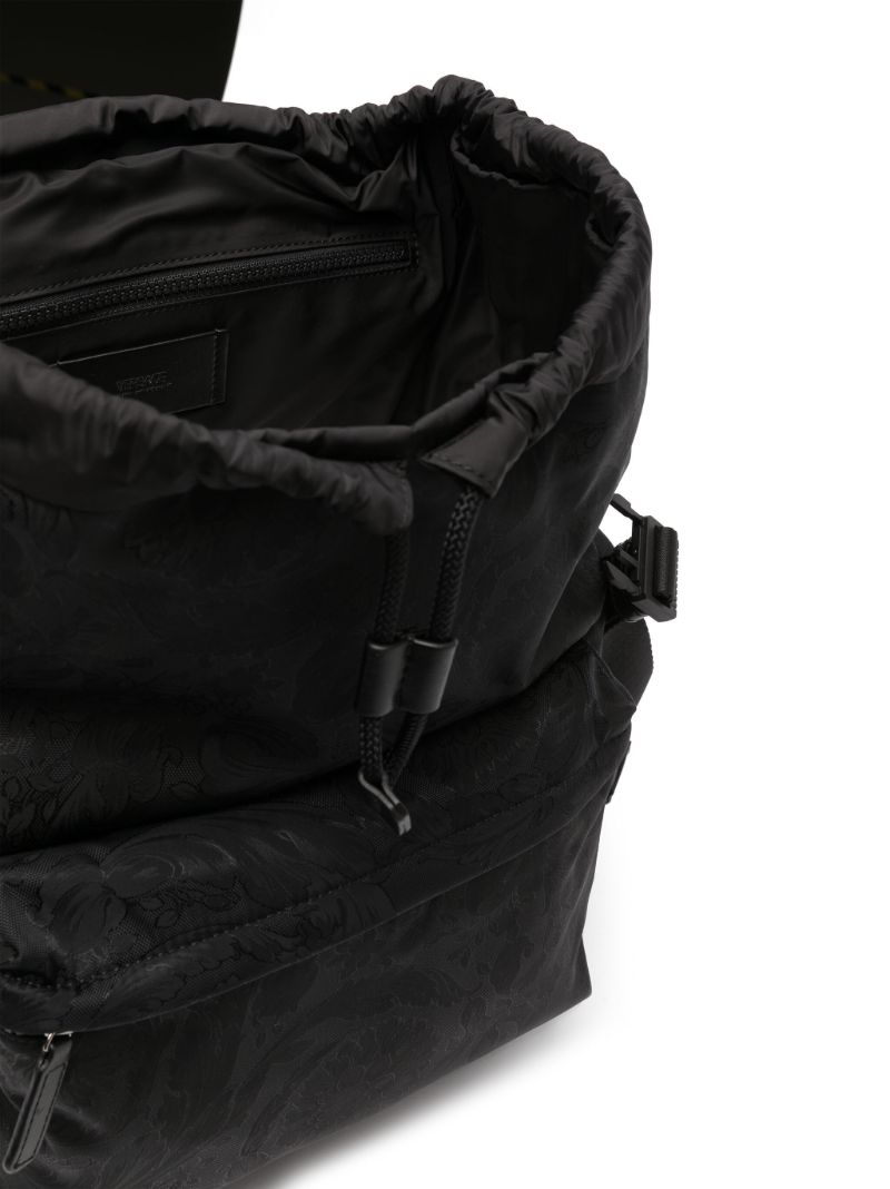 Black Neo Nylon Jacquard Backpack