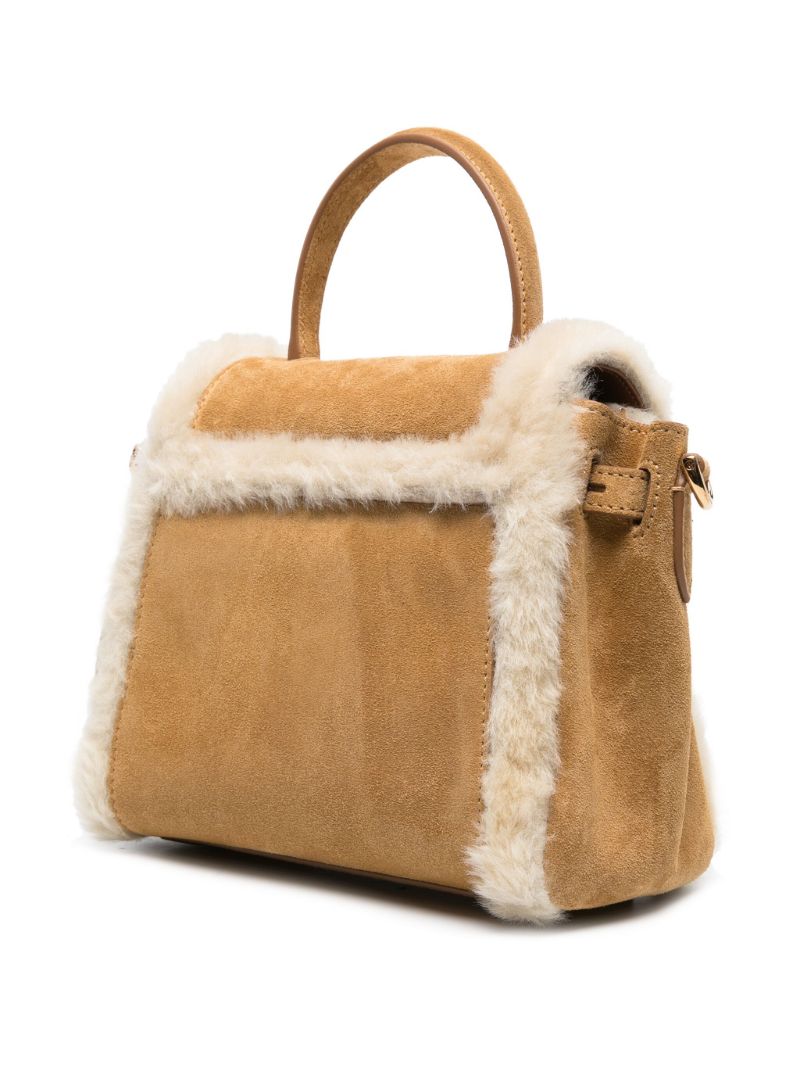 Brown La Medusa Suede Tote Bag