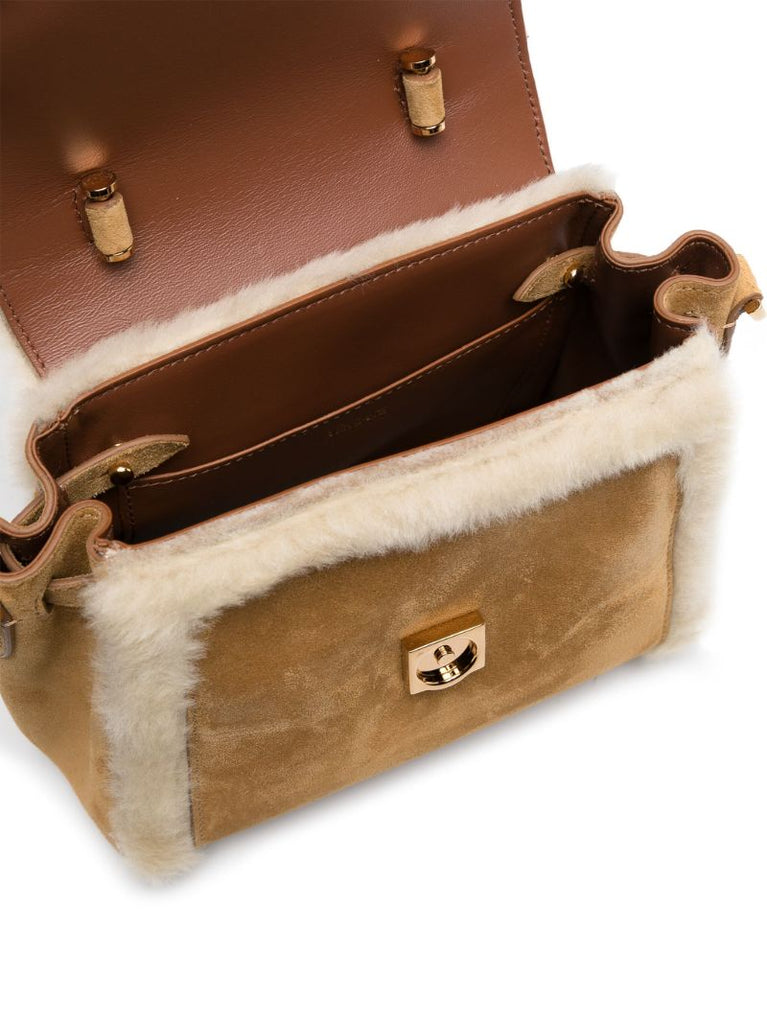 Brown La Medusa Suede Tote Bag