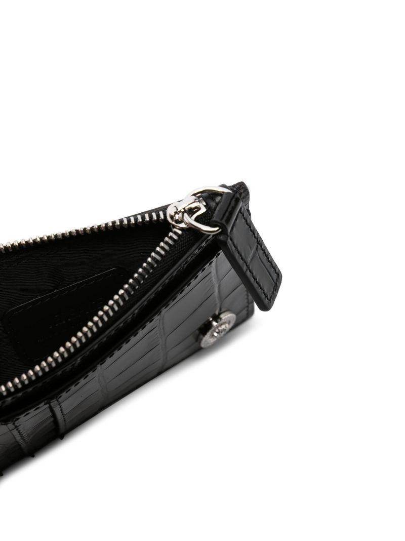 Black Medusa Plaque Crocodile Effect Wallet