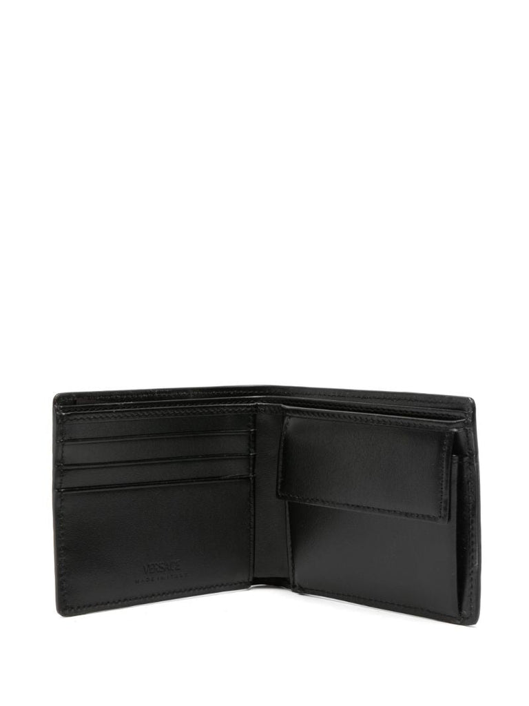 Black Medusa Plaque Crocodile Effect Wallet
