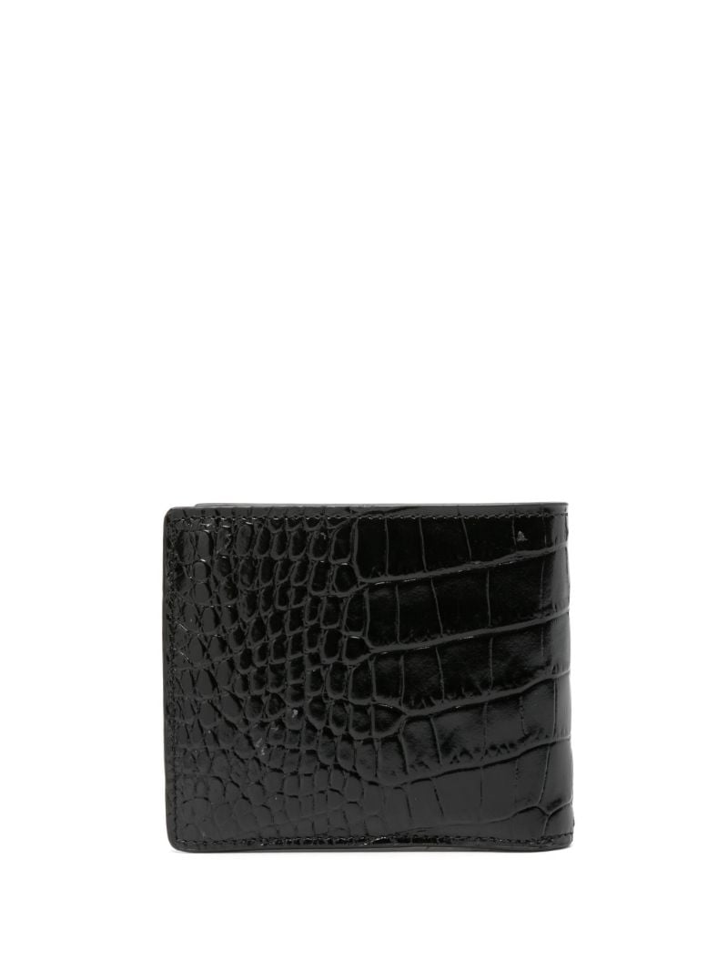 Black Medusa Plaque Crocodile Effect Wallet