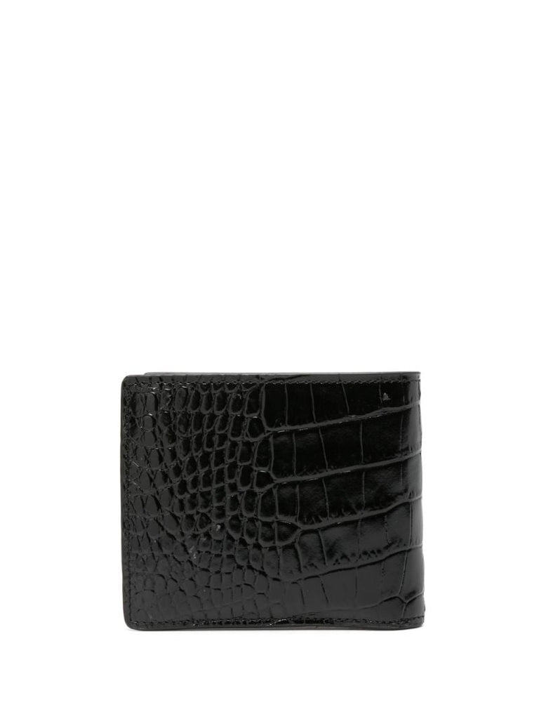 Black Medusa Plaque Crocodile Effect Wallet
