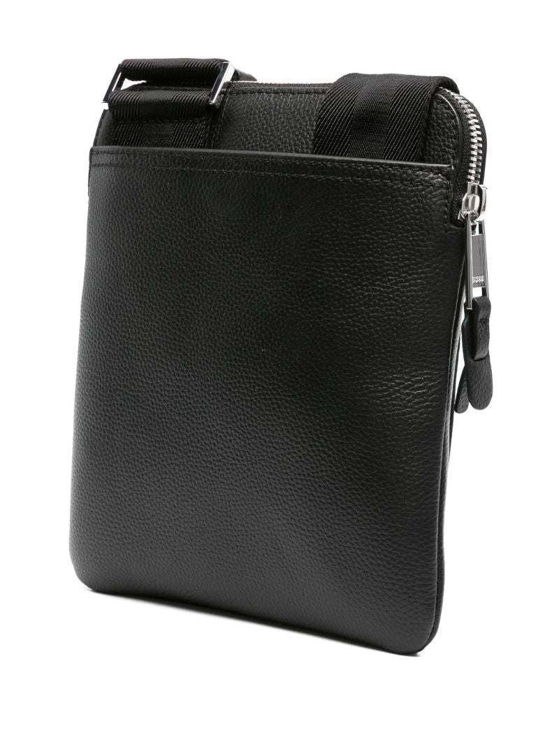 Black Leather Messenger Bag