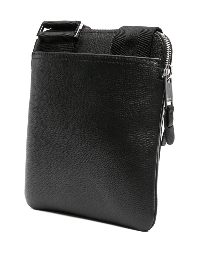 Black Leather Messenger Bag