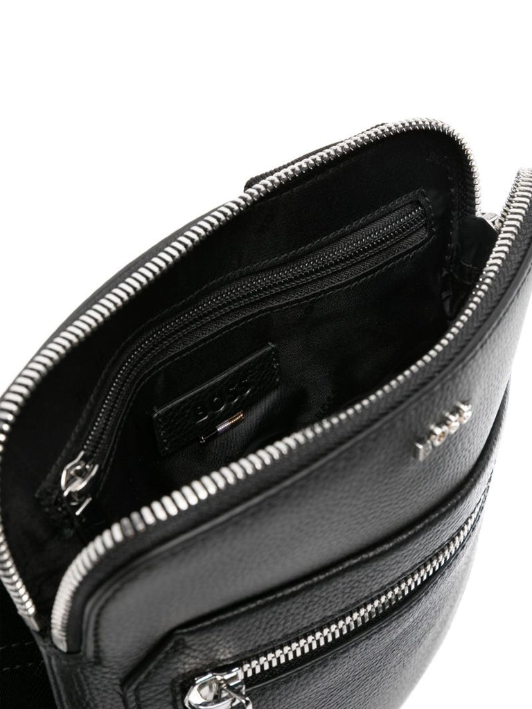 Black Leather Messenger Bag