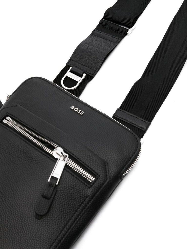 Black Leather Messenger Bag
