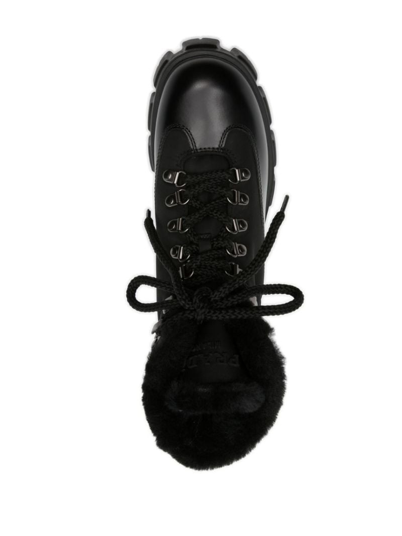 Black Monolith Leather Ankle Boots
