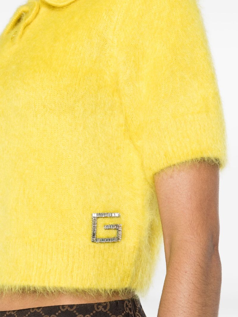 Yellow Brushed Polo Sweater