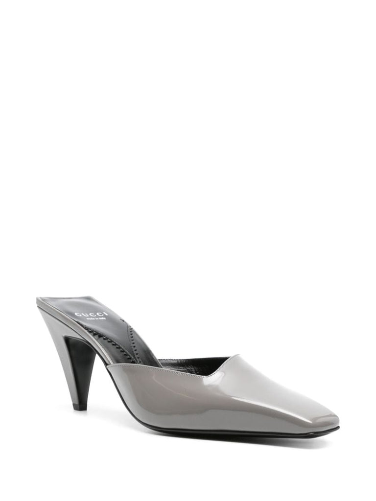 Grey 75 Leather Mules