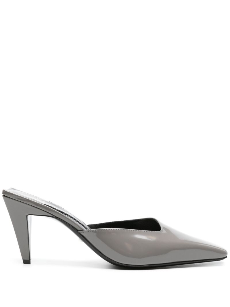 Grey 75 Leather Mules