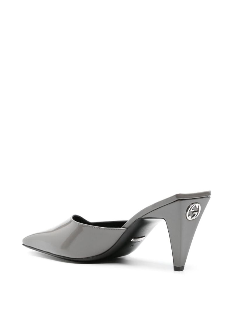 Grey 75 Leather Mules