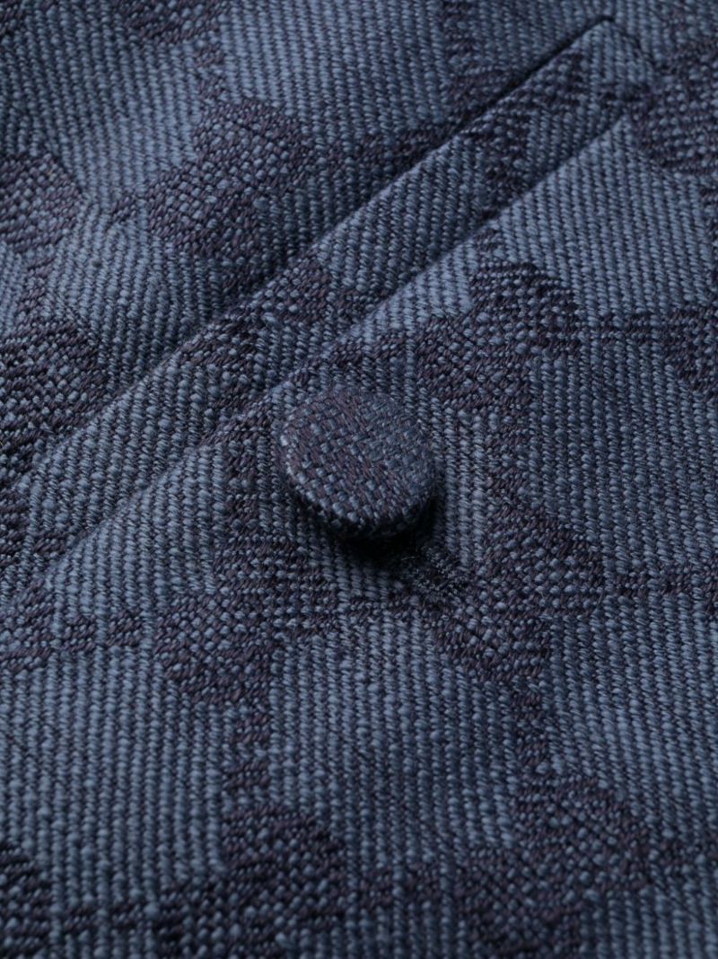 Blue Gg-jacquard Flared Trousers