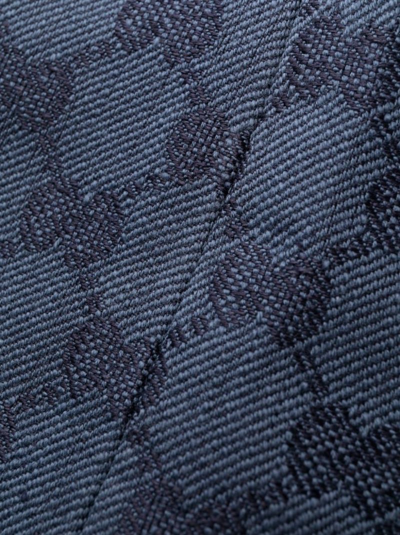 Blue Gg-jacquard Flared Trousers