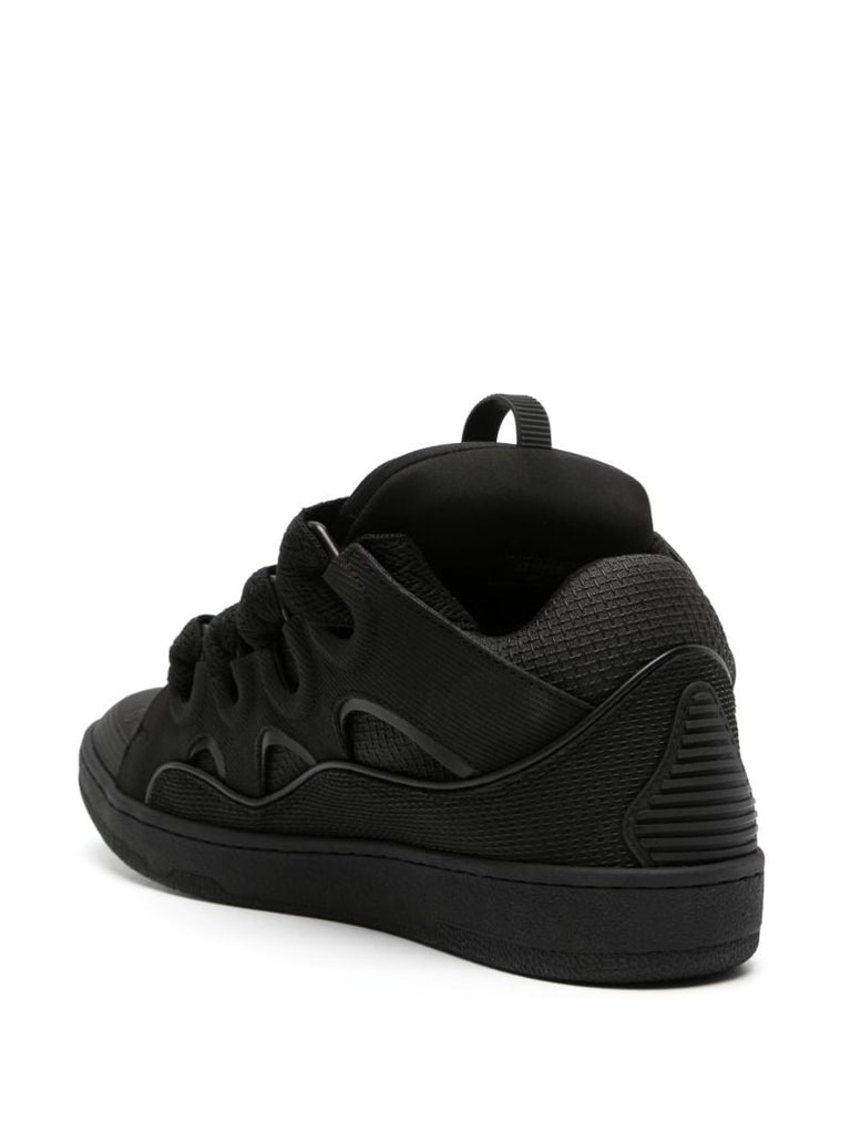 Black Curb Panelled Sneakers