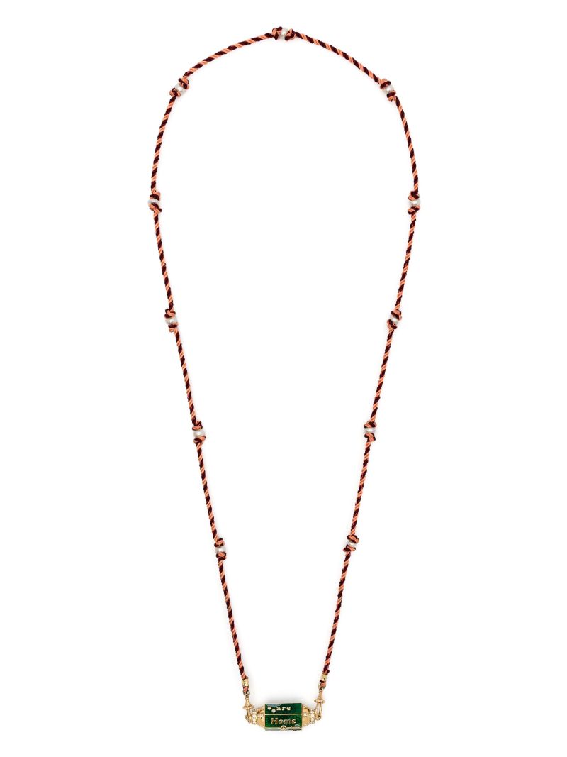 18k Yellow Gold Home Is Diamond Necklace