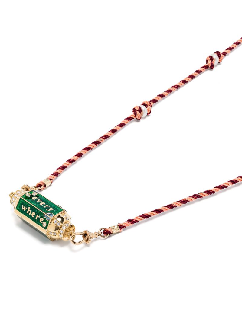 18k Yellow Gold Home Is Diamond Necklace