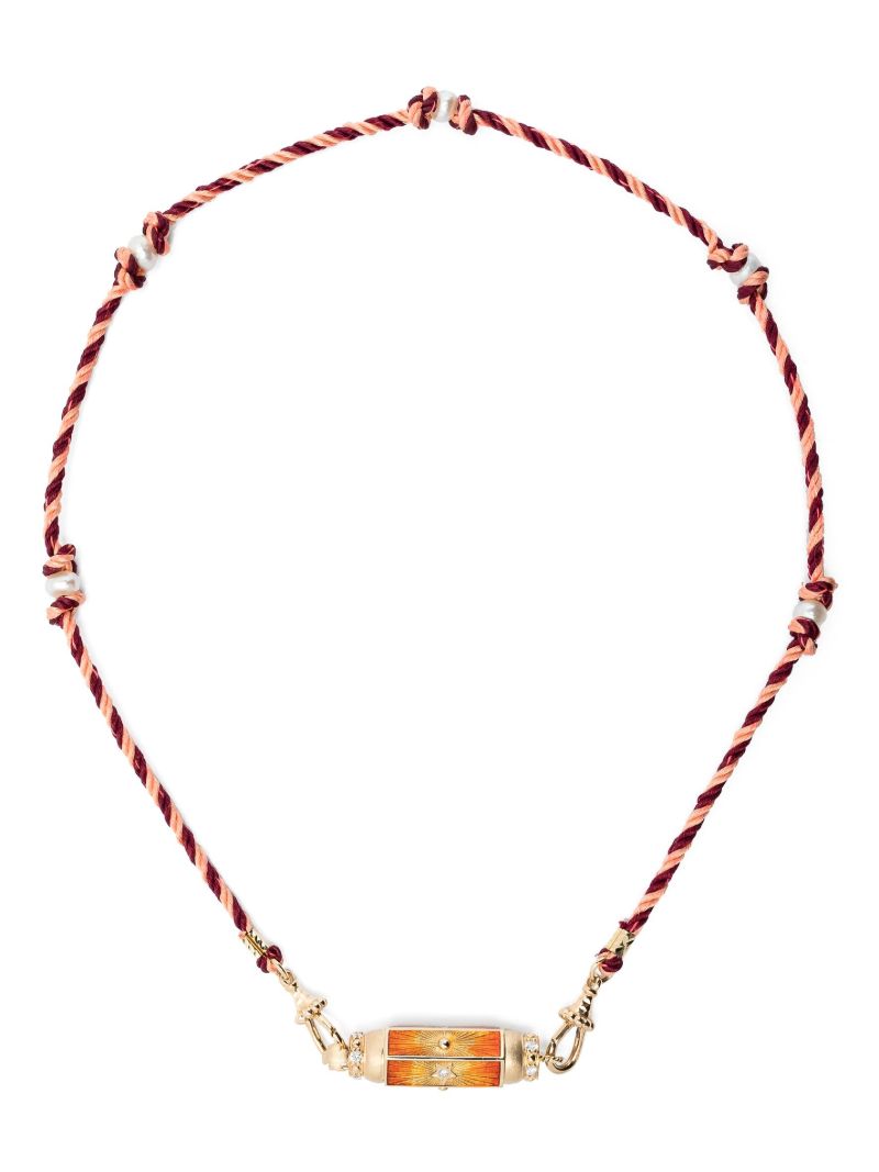 14k Yellow Gold Baby Locket Diamond Necklace