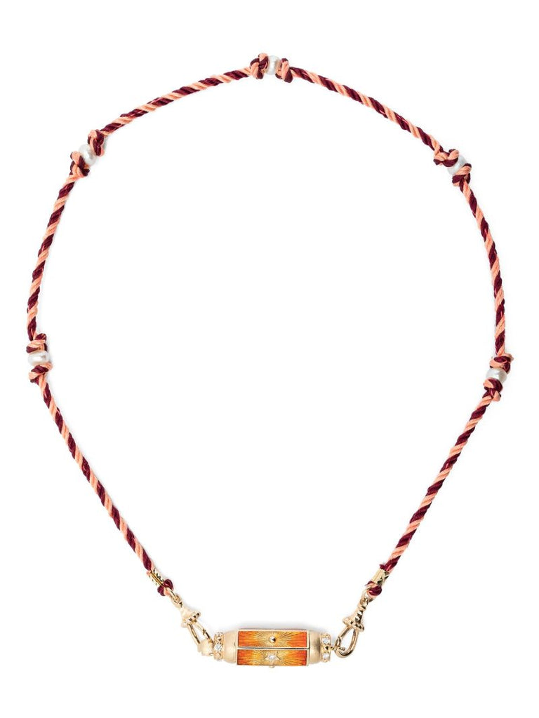 14k Yellow Gold Baby Locket Diamond Necklace