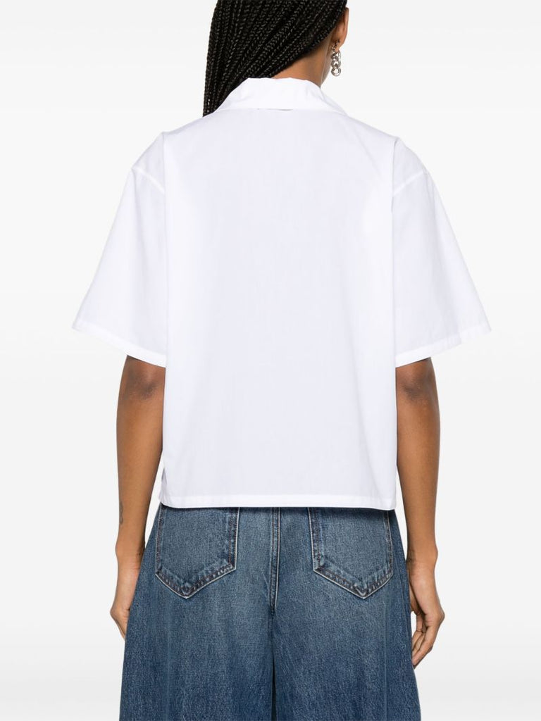 White Boke Flower Crest Poplin Shirt