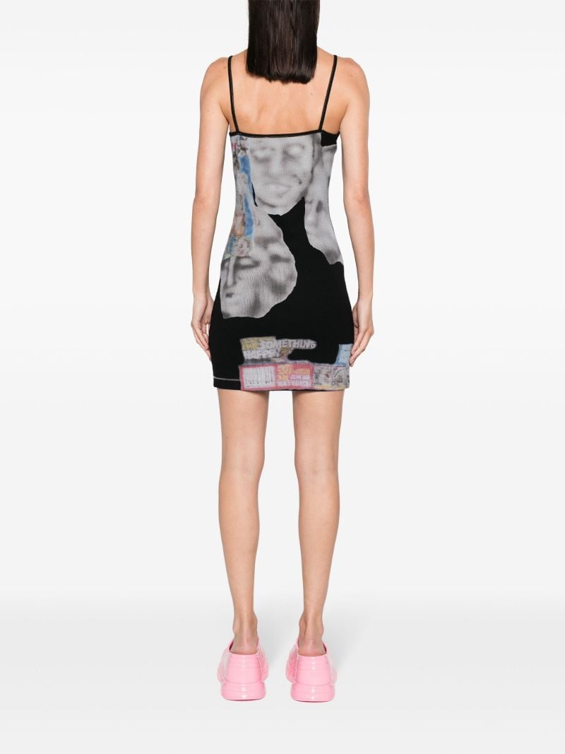 Black D-hopy-n1 Graphic-print Mini Dress
