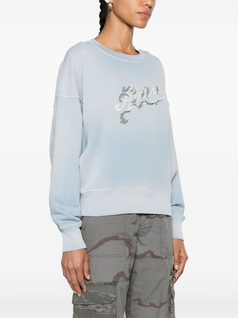 Blue Filigree Logo-print Sweatshirt