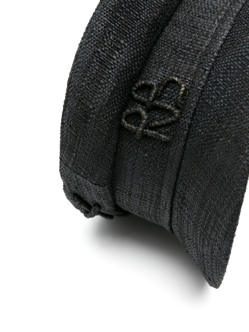Black Ruslan Straw Baker Boy Hat