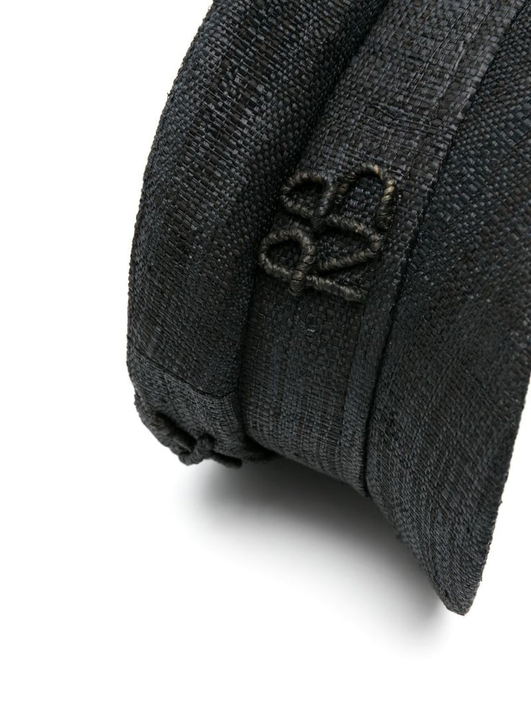 Black Ruslan Straw Baker Boy Hat