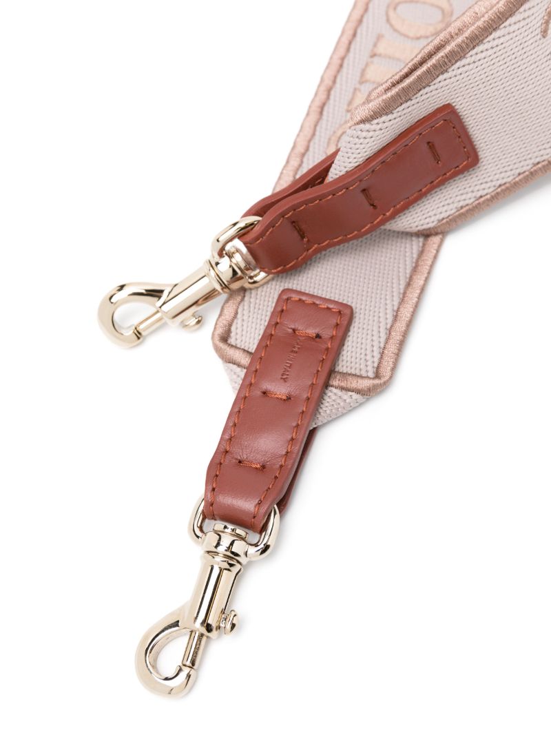 Pink Logo-embroidered Adjustable Bag Strap