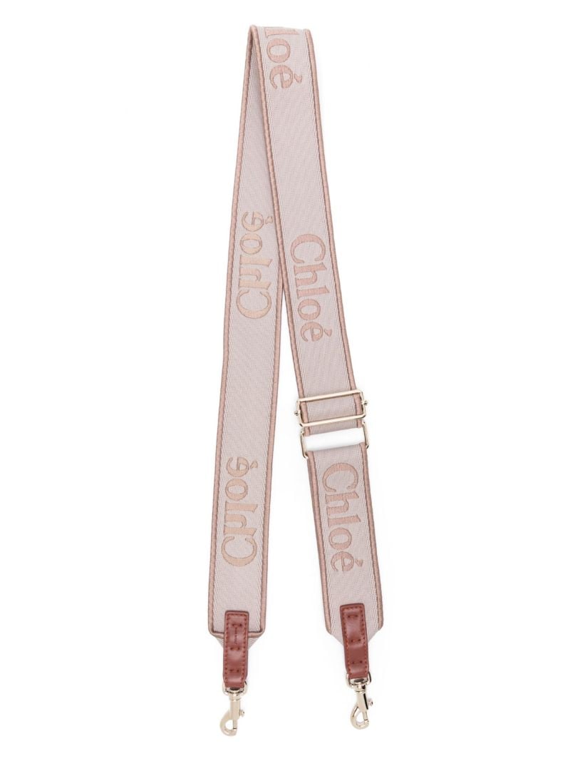 Pink Logo-embroidered Adjustable Bag Strap