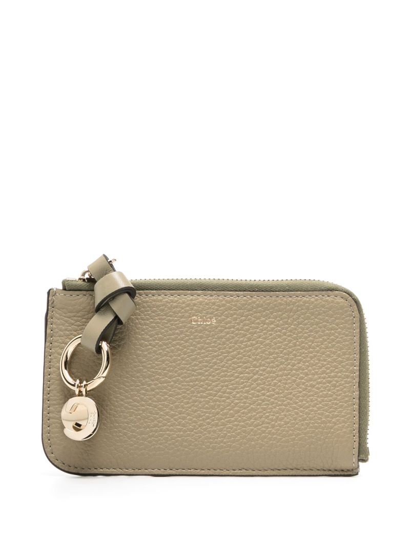 Green Alphabet Leather Purse