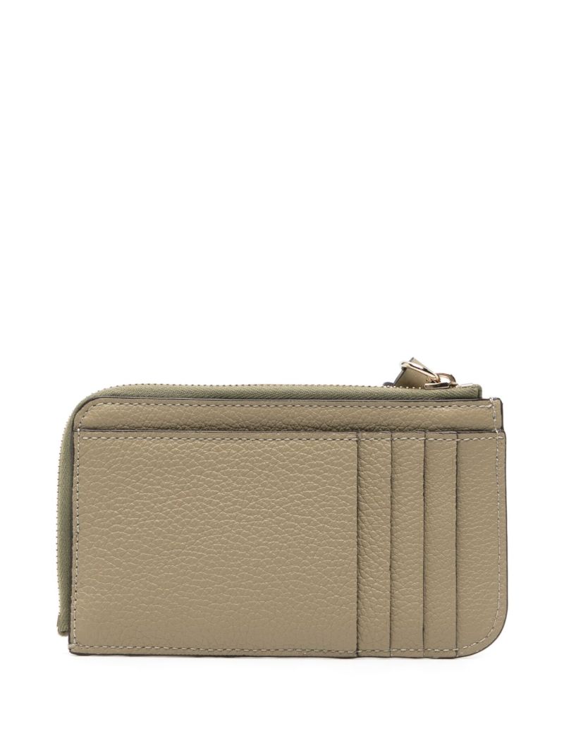 Green Alphabet Leather Purse