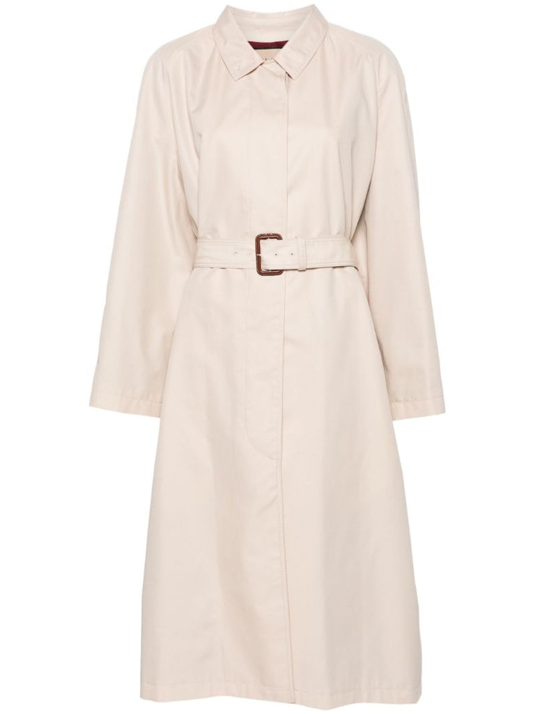 Neutral Belted Trench Coat