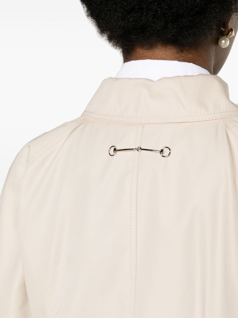 Neutral Belted Trench Coat