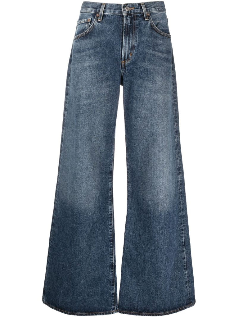 Blue Clara Low-rise Flared Jeans
