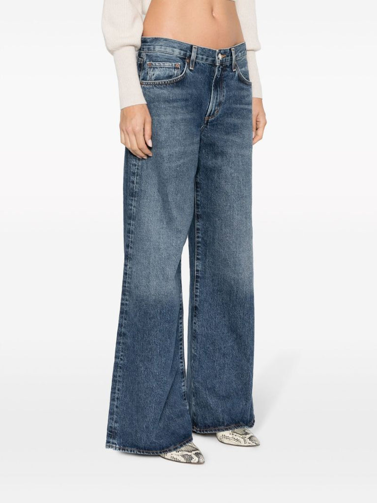 Blue Clara Low-rise Flared Jeans