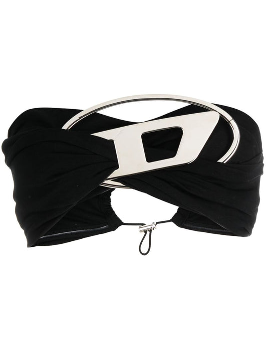 Black Tube Strapless Crop Top
