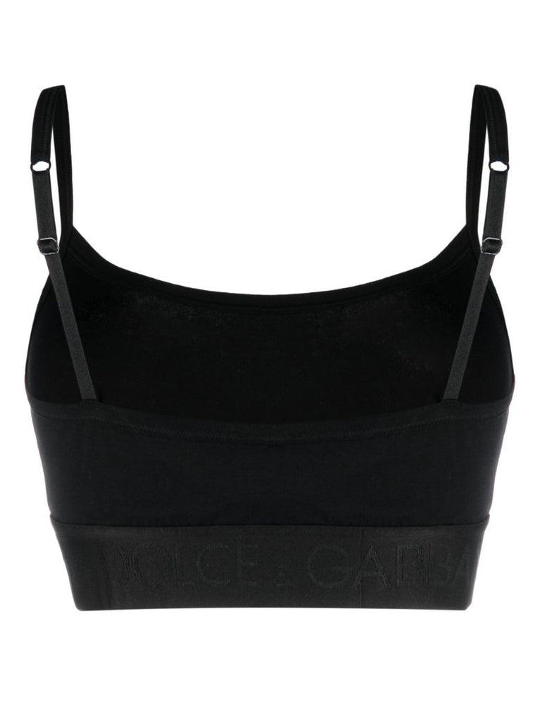 Black Logo Sports Bra